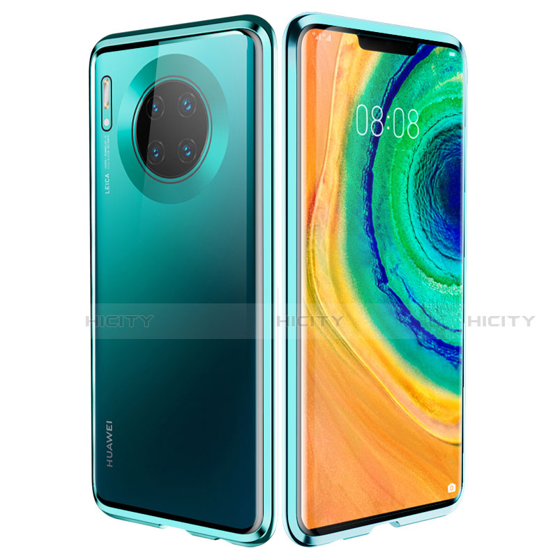 Custodia Lusso Alluminio Laterale Specchio 360 Gradi Cover per Huawei Mate 30 Verde