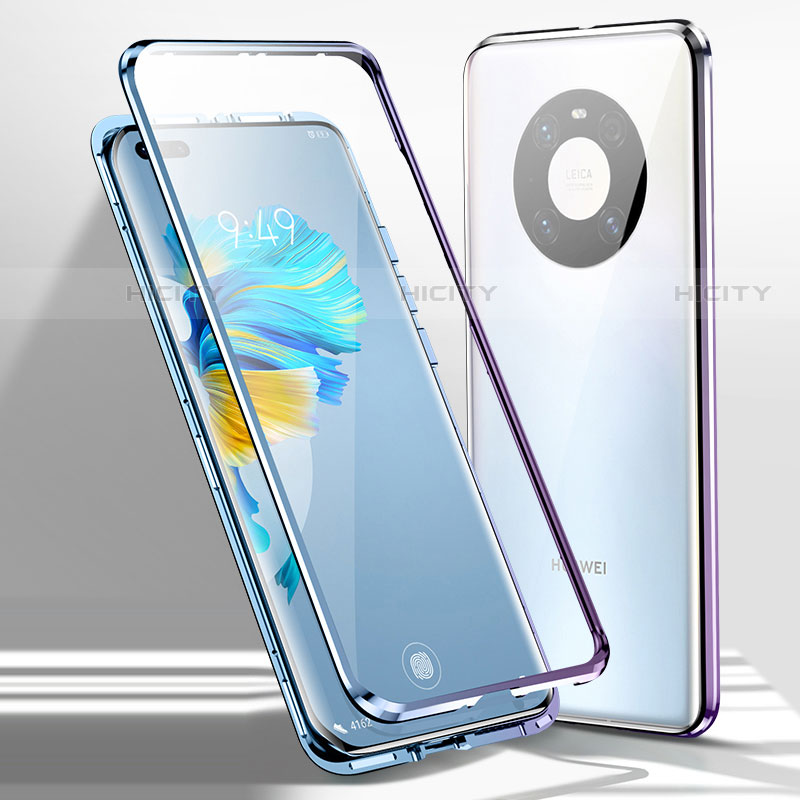 Custodia Lusso Alluminio Laterale Specchio 360 Gradi Cover per Huawei Mate 40 Pro