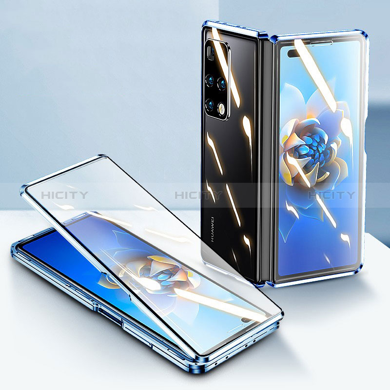 Custodia Lusso Alluminio Laterale Specchio 360 Gradi Cover per Huawei Mate X2