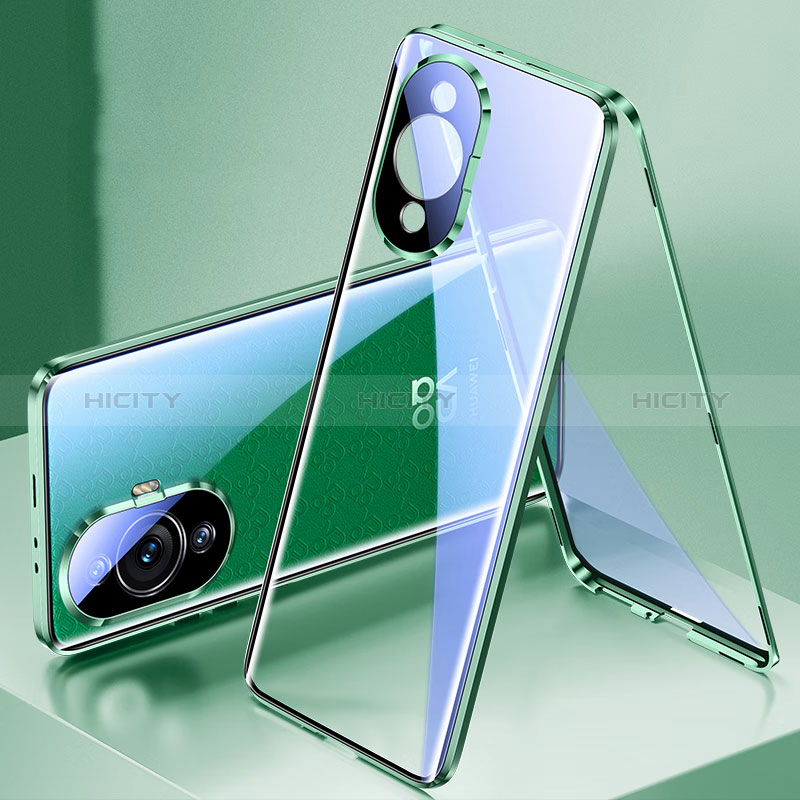 Custodia Lusso Alluminio Laterale Specchio 360 Gradi Cover per Huawei Nova 11 Pro