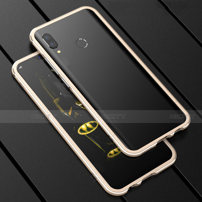 Custodia Lusso Alluminio Laterale Specchio 360 Gradi Cover per Huawei Nova 3i Oro