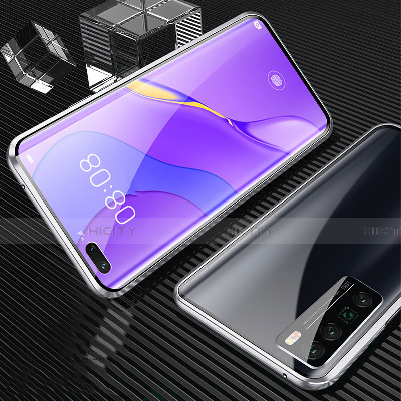 Custodia Lusso Alluminio Laterale Specchio 360 Gradi Cover per Huawei Nova 7 Pro 5G