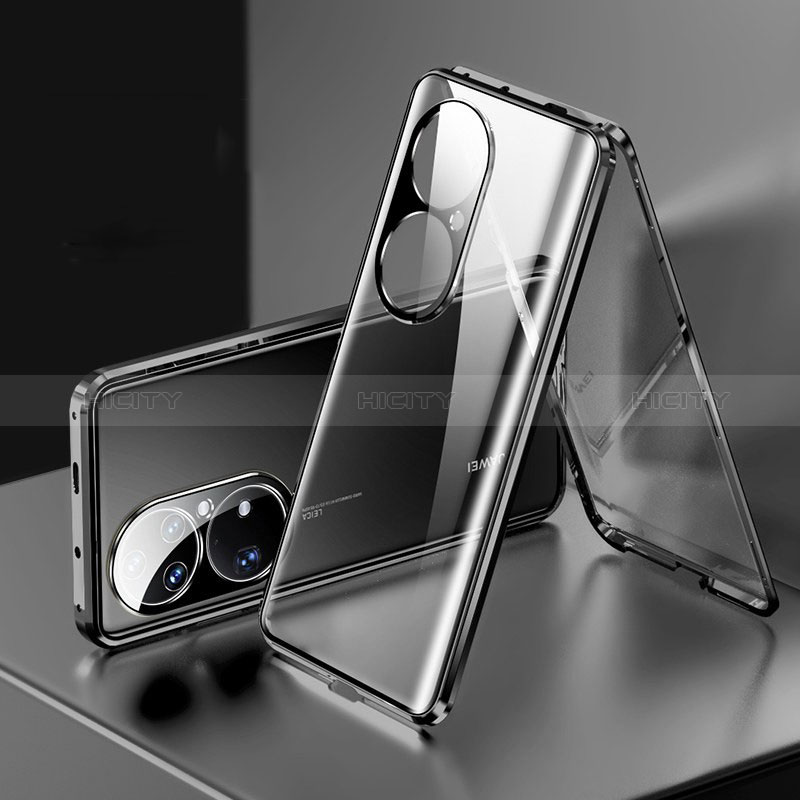 Custodia Lusso Alluminio Laterale Specchio 360 Gradi Cover per Huawei P50