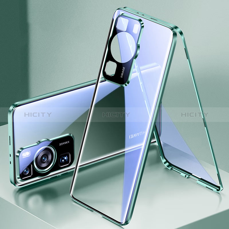 Custodia Lusso Alluminio Laterale Specchio 360 Gradi Cover per Huawei P60