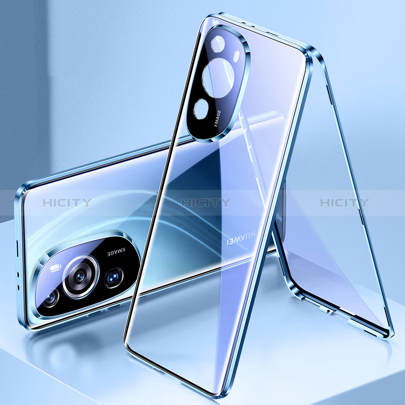 Custodia Lusso Alluminio Laterale Specchio 360 Gradi Cover per Huawei P60