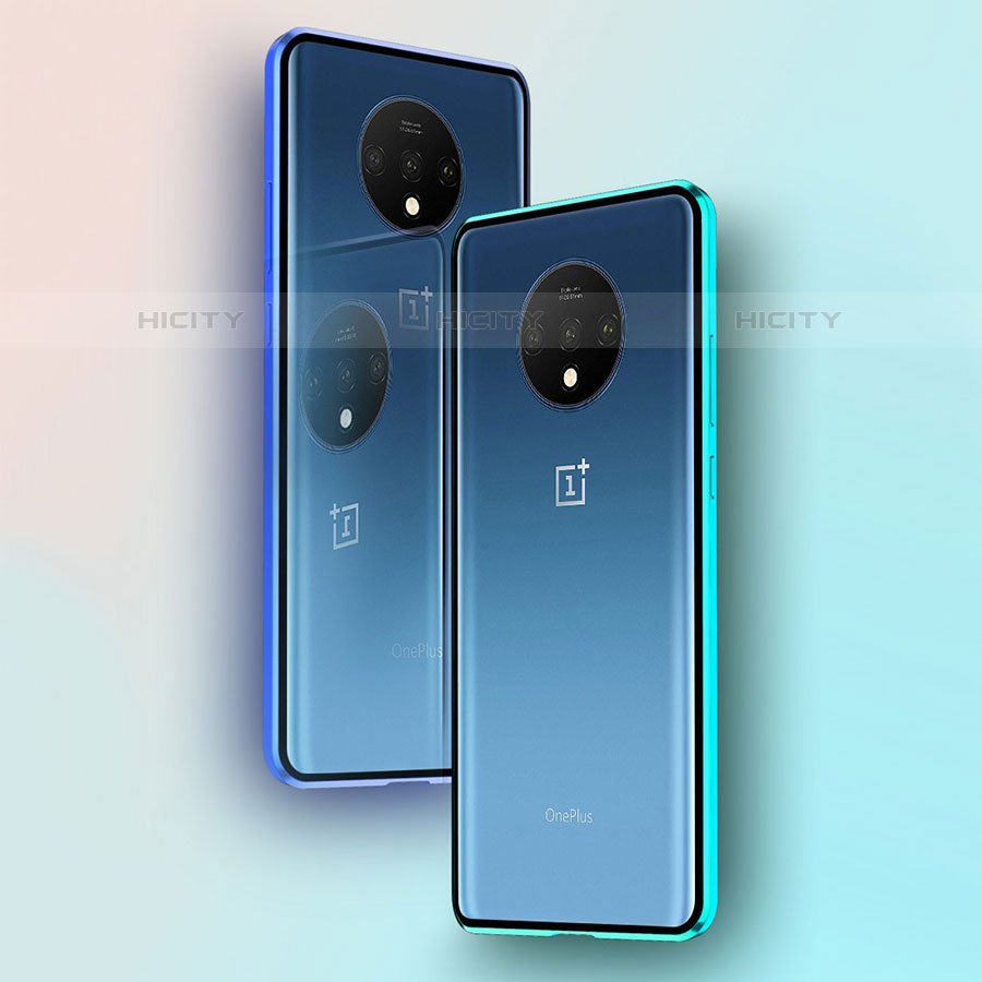 Custodia Lusso Alluminio Laterale Specchio 360 Gradi Cover per OnePlus 7T