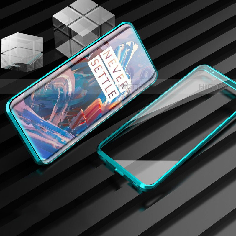 Custodia Lusso Alluminio Laterale Specchio 360 Gradi Cover per OnePlus 7T