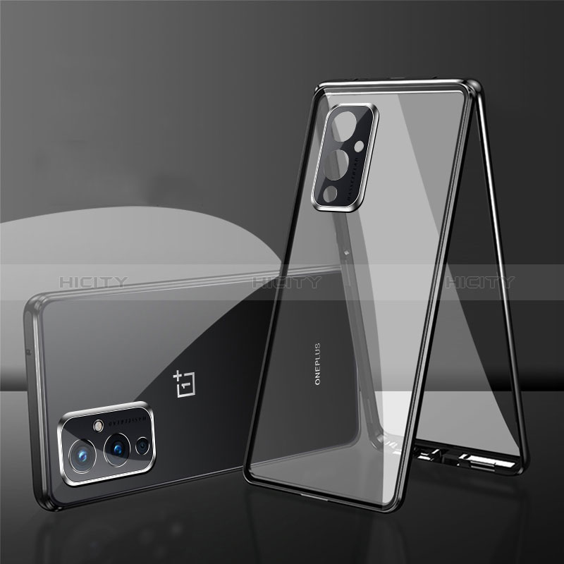 Custodia Lusso Alluminio Laterale Specchio 360 Gradi Cover per OnePlus 9 5G