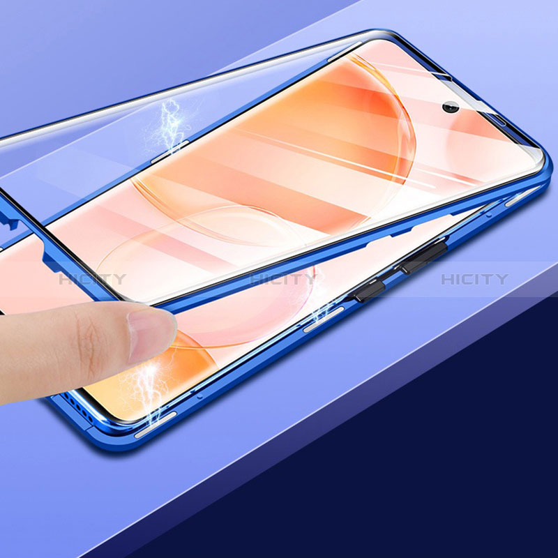 Custodia Lusso Alluminio Laterale Specchio 360 Gradi Cover per OnePlus 9 Pro 5G