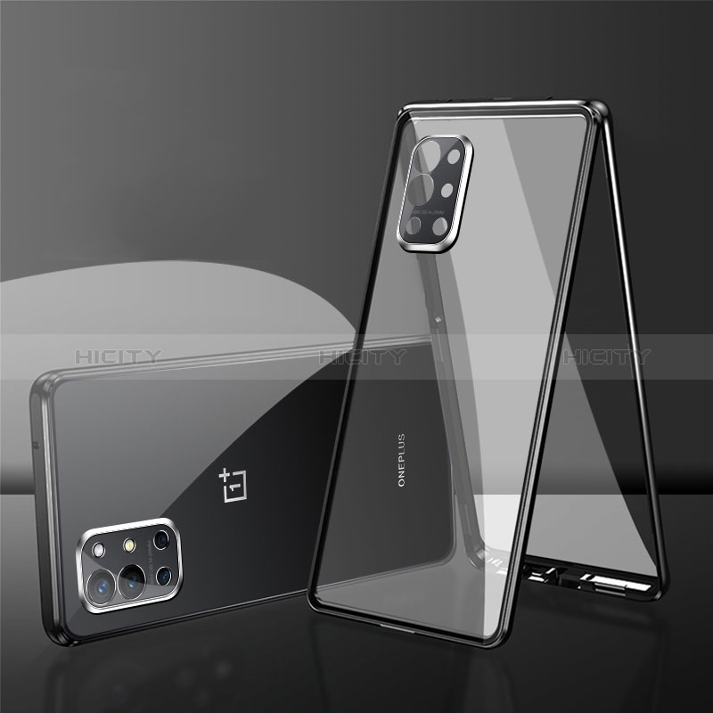 Custodia Lusso Alluminio Laterale Specchio 360 Gradi Cover per OnePlus 9R 5G