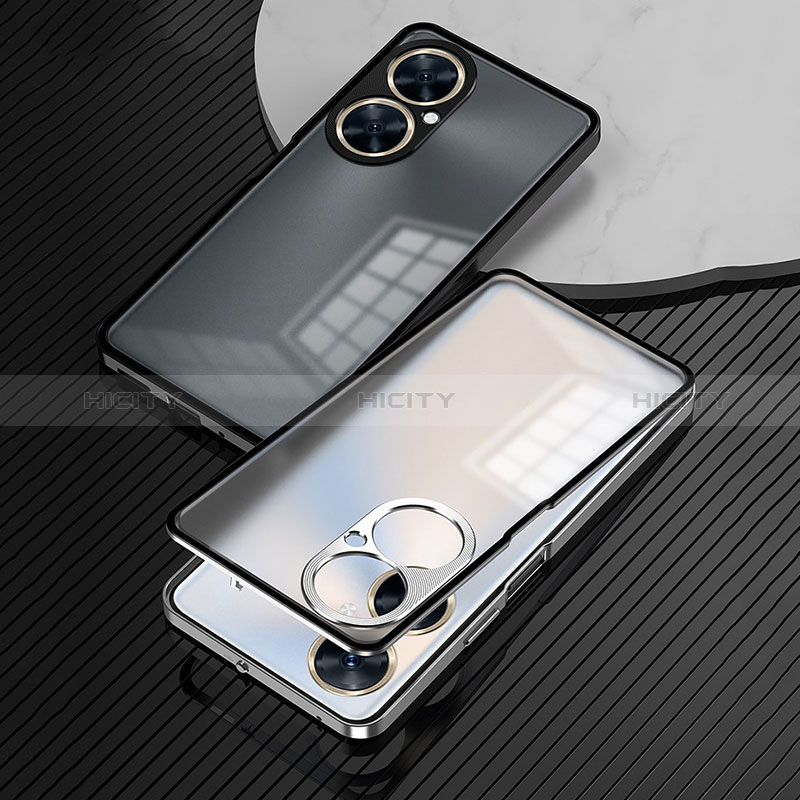 Custodia Lusso Alluminio Laterale Specchio 360 Gradi Cover per OnePlus Nord CE 3 5G