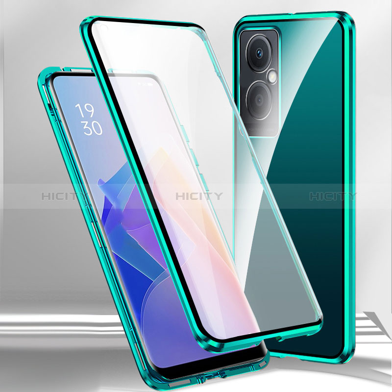 Custodia Lusso Alluminio Laterale Specchio 360 Gradi Cover per Oppo A2 5G