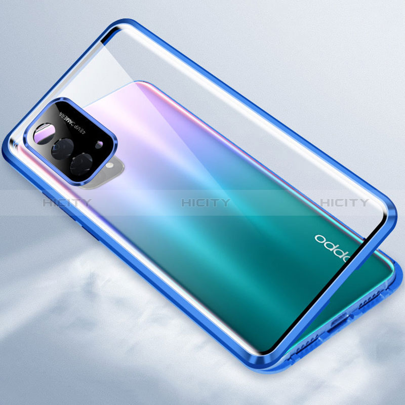 Custodia Lusso Alluminio Laterale Specchio 360 Gradi Cover per Oppo A54 5G