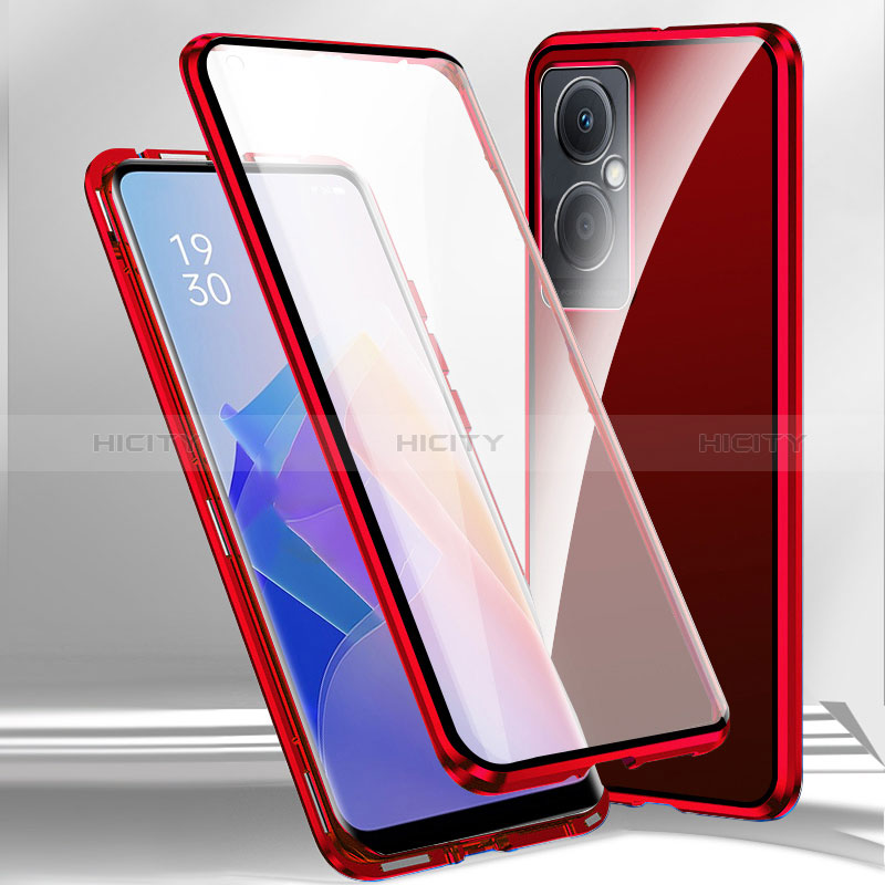 Custodia Lusso Alluminio Laterale Specchio 360 Gradi Cover per Oppo A79 5G