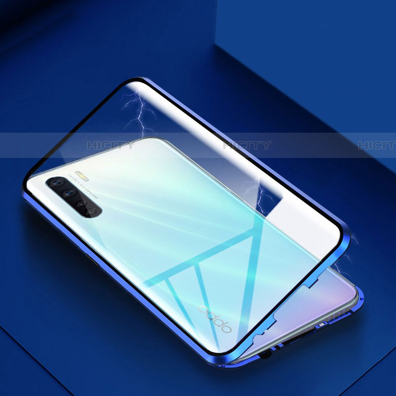 Custodia Lusso Alluminio Laterale Specchio 360 Gradi Cover per Oppo A91