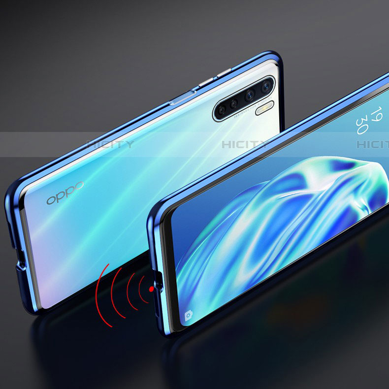 Custodia Lusso Alluminio Laterale Specchio 360 Gradi Cover per Oppo A91