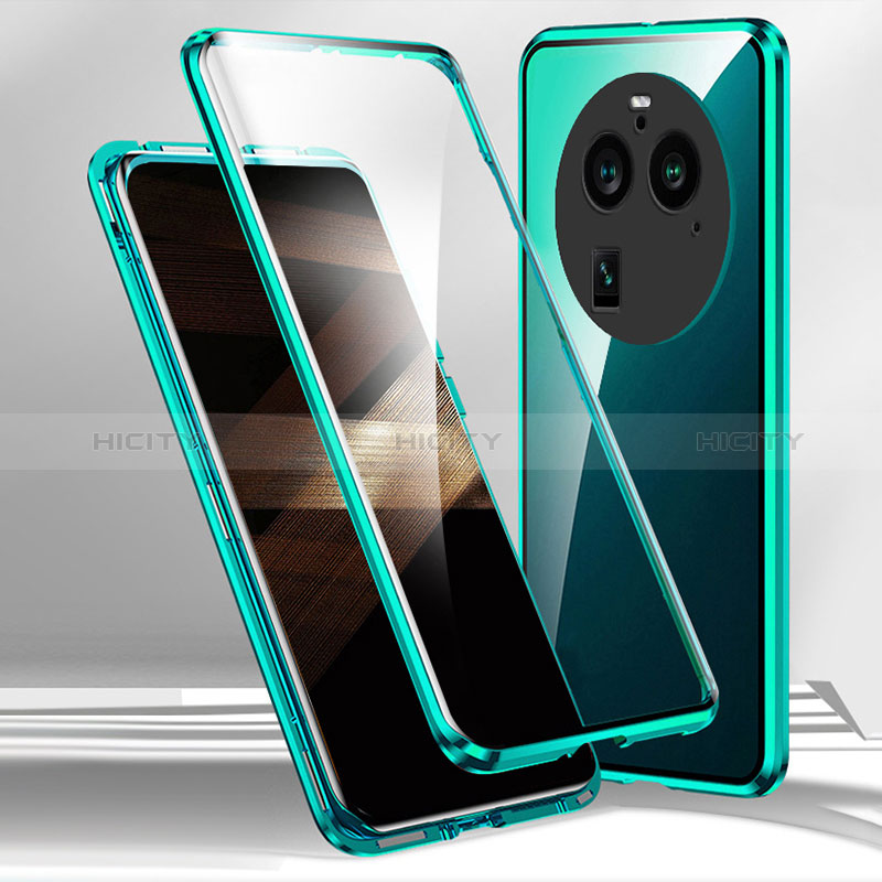 Custodia Lusso Alluminio Laterale Specchio 360 Gradi Cover per Oppo Find X6 5G