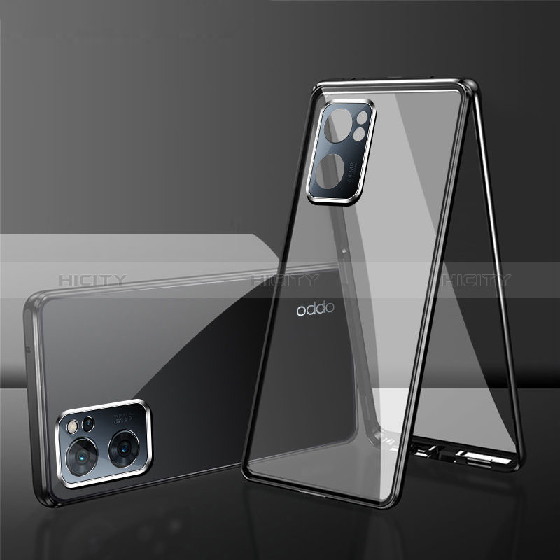 Custodia Lusso Alluminio Laterale Specchio 360 Gradi Cover per Oppo K10 5G India