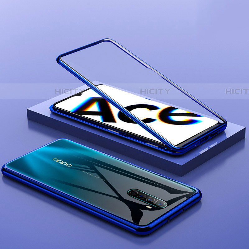 Custodia Lusso Alluminio Laterale Specchio 360 Gradi Cover per Oppo Reno Ace