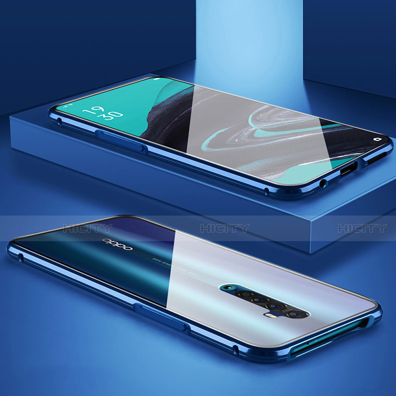 Custodia Lusso Alluminio Laterale Specchio 360 Gradi Cover per Oppo Reno2