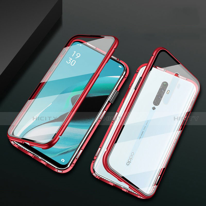 Custodia Lusso Alluminio Laterale Specchio 360 Gradi Cover per Oppo Reno2 Z