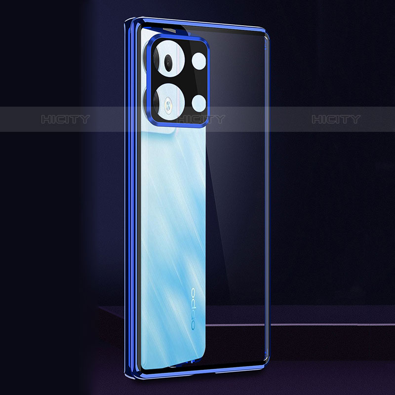 Custodia Lusso Alluminio Laterale Specchio 360 Gradi Cover per Oppo Reno9 5G