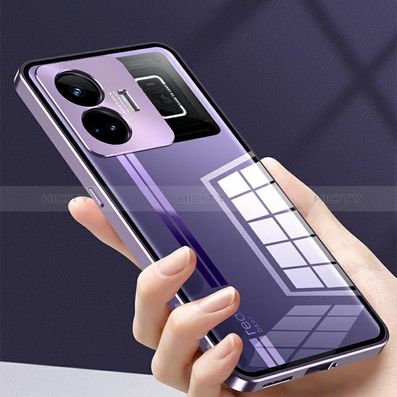 Custodia Lusso Alluminio Laterale Specchio 360 Gradi Cover per Realme GT Neo5 5G