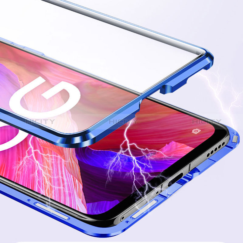 Custodia Lusso Alluminio Laterale Specchio 360 Gradi Cover per Realme Q5i 5G