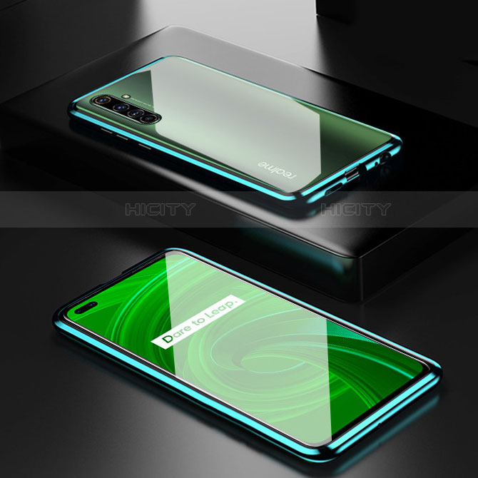 Custodia Lusso Alluminio Laterale Specchio 360 Gradi Cover per Realme X50 Pro 5G Verde