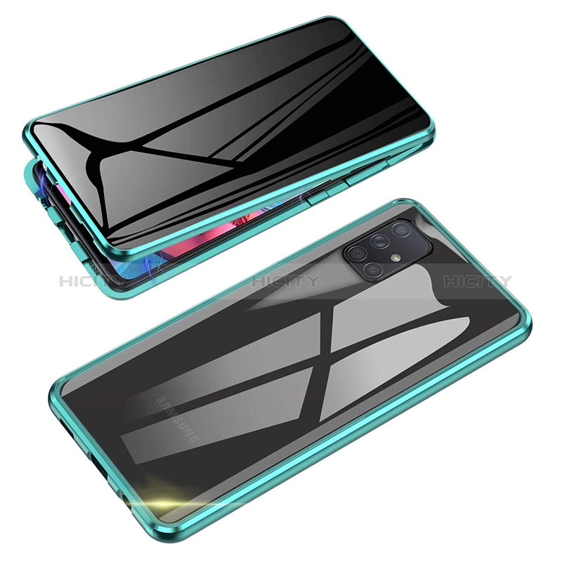 Custodia Lusso Alluminio Laterale Specchio 360 Gradi Cover per Samsung Galaxy A81