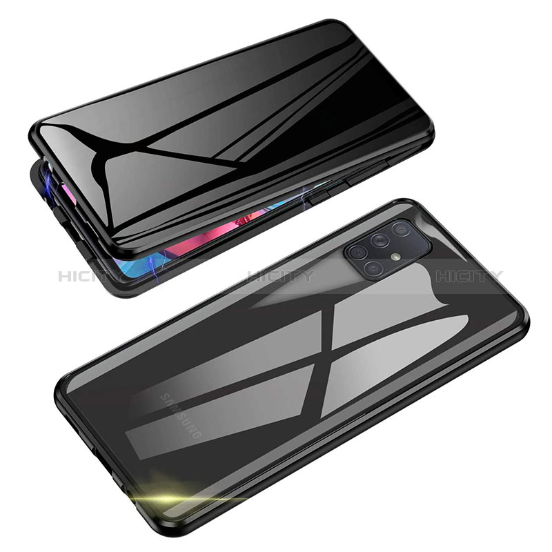 Custodia Lusso Alluminio Laterale Specchio 360 Gradi Cover per Samsung Galaxy A81