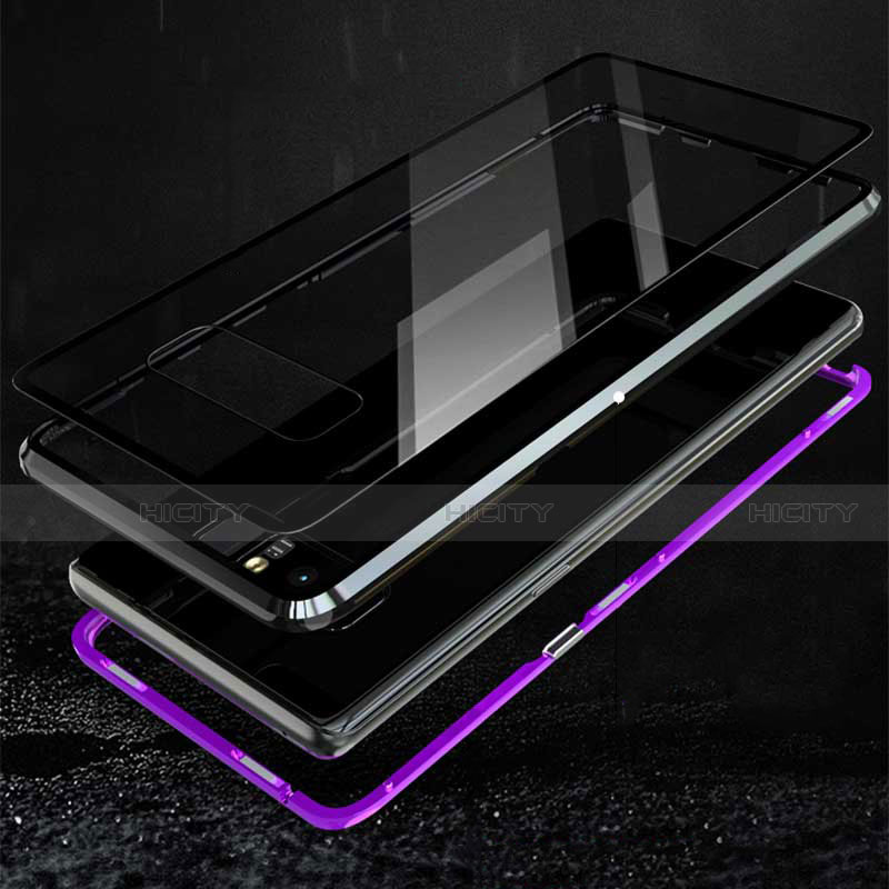 Custodia Lusso Alluminio Laterale Specchio 360 Gradi Cover per Samsung Galaxy Note 8 Duos N950F