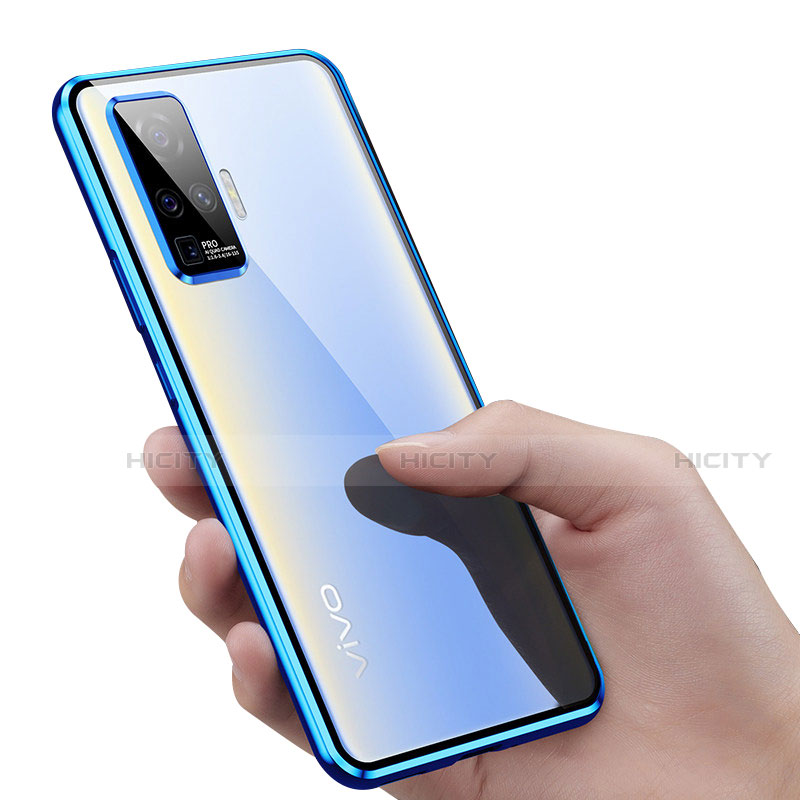 Custodia Lusso Alluminio Laterale Specchio 360 Gradi Cover per Vivo X50 Pro 5G