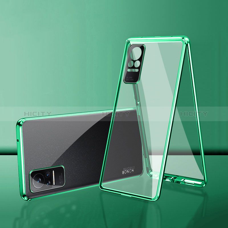 Custodia Lusso Alluminio Laterale Specchio 360 Gradi Cover per Xiaomi Civi 5G Verde