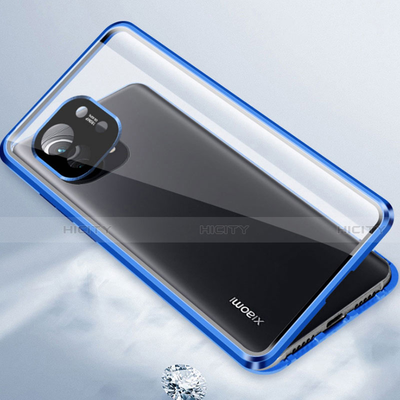 Custodia Lusso Alluminio Laterale Specchio 360 Gradi Cover per Xiaomi Mi 11 Lite 5G