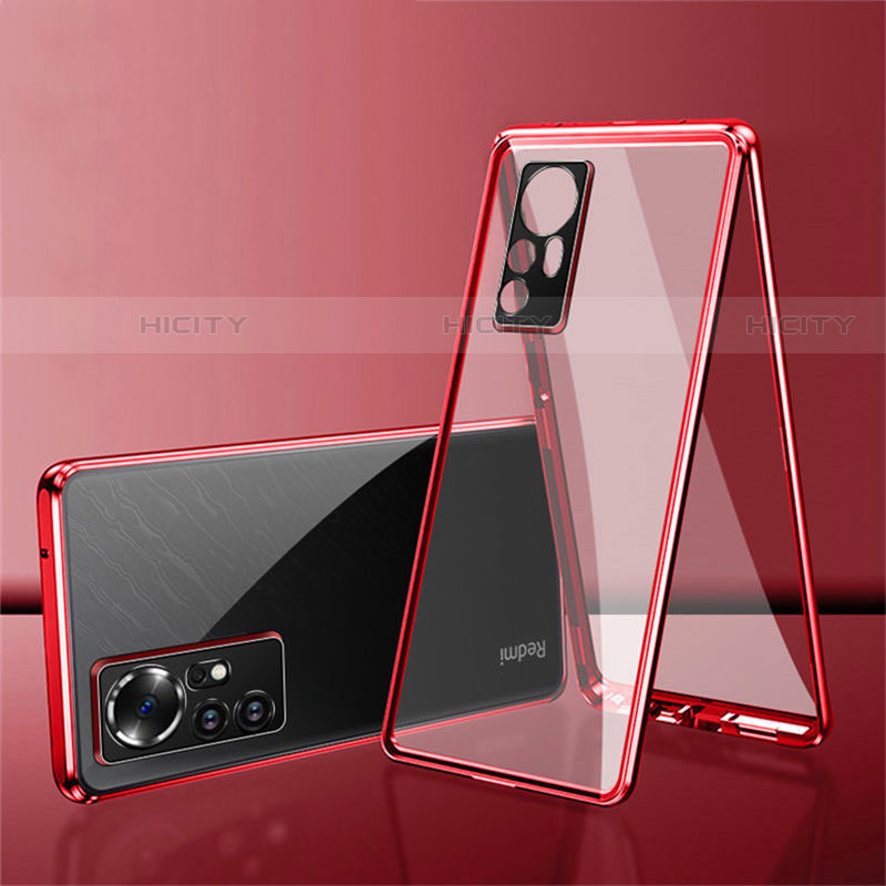 Custodia Lusso Alluminio Laterale Specchio 360 Gradi Cover per Xiaomi Mi 12 Pro 5G