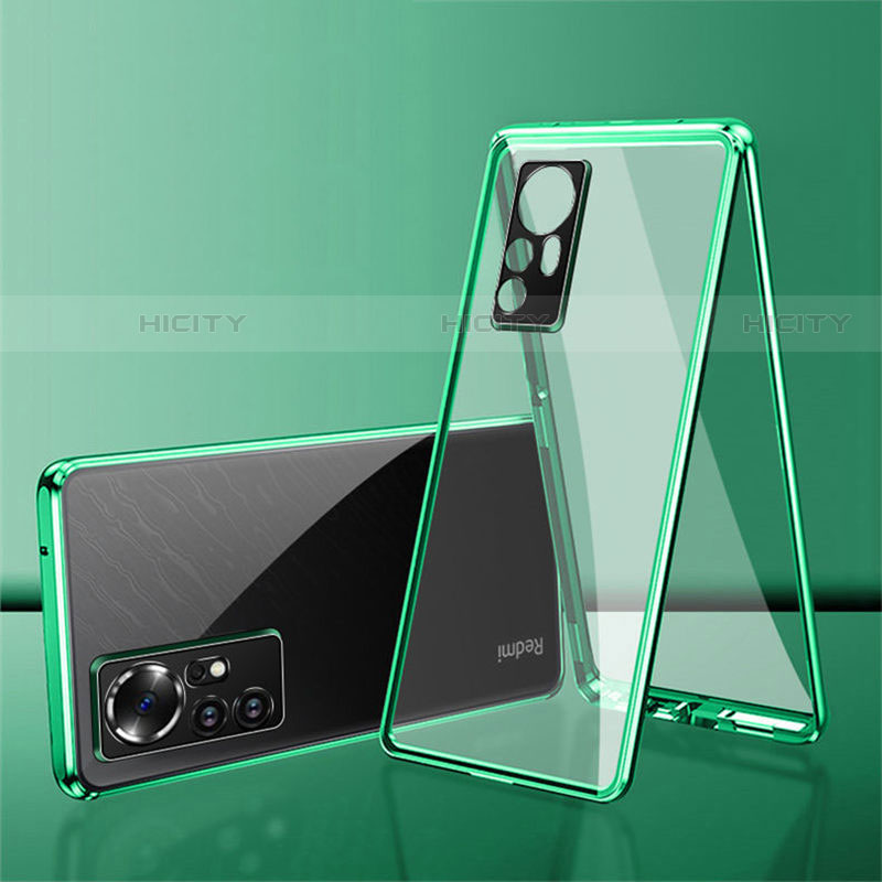 Custodia Lusso Alluminio Laterale Specchio 360 Gradi Cover per Xiaomi Mi 12 Pro 5G