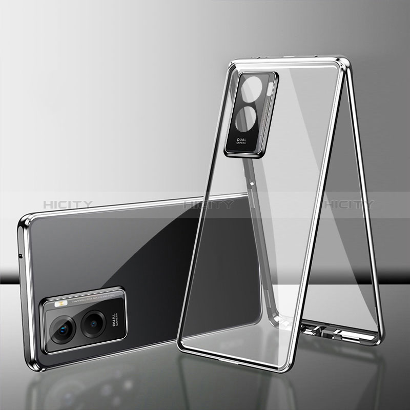 Custodia Lusso Alluminio Laterale Specchio 360 Gradi Cover per Xiaomi Poco C50