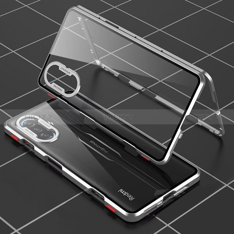 Custodia Lusso Alluminio Laterale Specchio 360 Gradi Cover per Xiaomi Poco F3 GT 5G