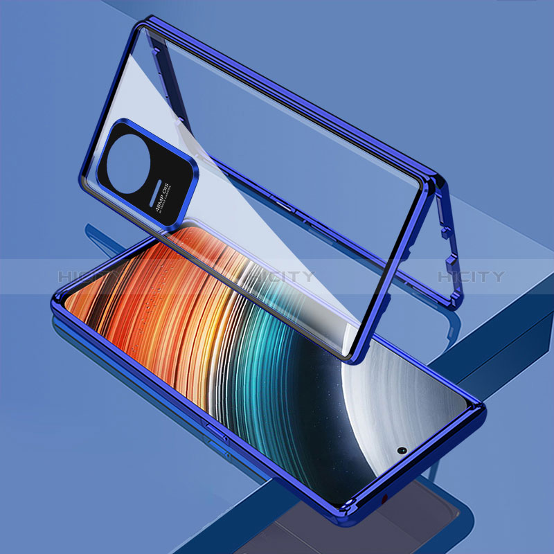 Custodia Lusso Alluminio Laterale Specchio 360 Gradi Cover per Xiaomi Poco F4 5G