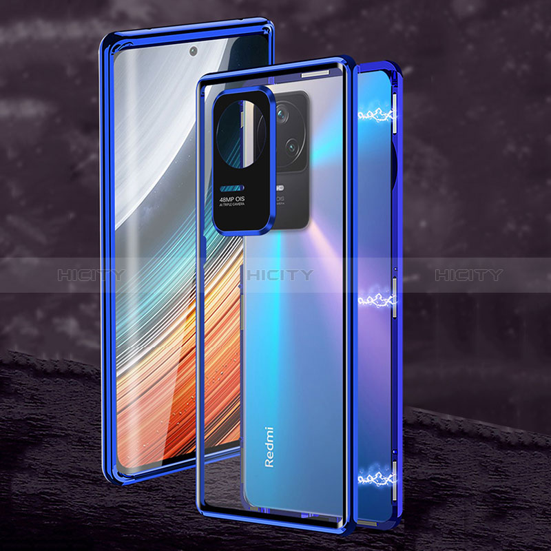 Custodia Lusso Alluminio Laterale Specchio 360 Gradi Cover per Xiaomi Poco F4 5G