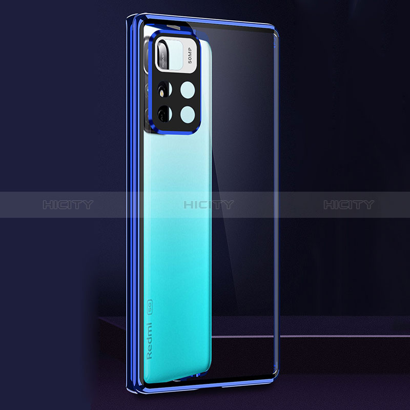 Custodia Lusso Alluminio Laterale Specchio 360 Gradi Cover per Xiaomi Poco M4 Pro 5G