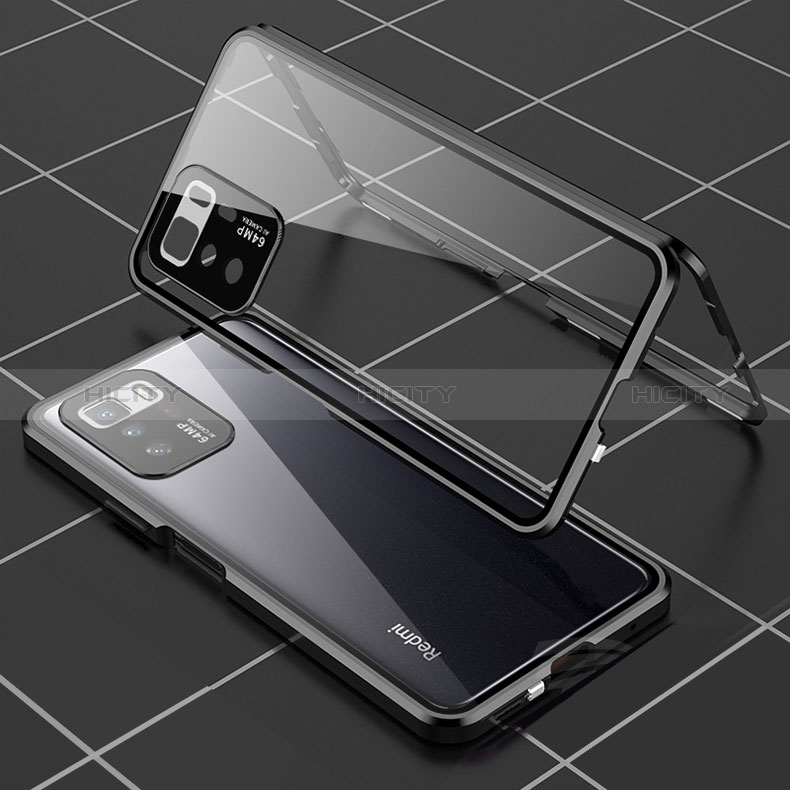 Custodia Lusso Alluminio Laterale Specchio 360 Gradi Cover per Xiaomi Poco X3 GT 5G Nero