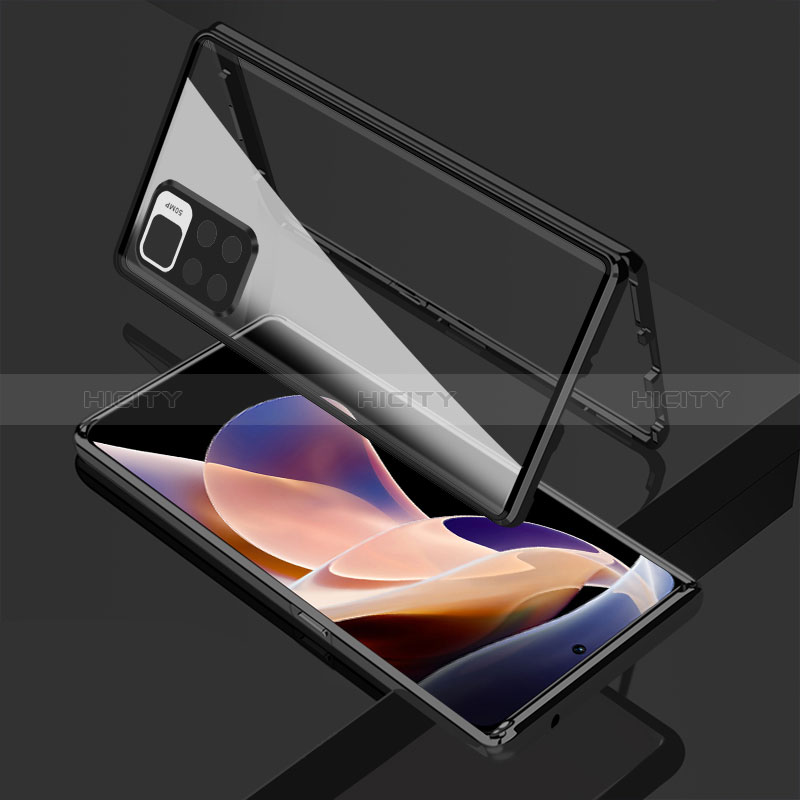 Custodia Lusso Alluminio Laterale Specchio 360 Gradi Cover per Xiaomi Poco X4 NFC
