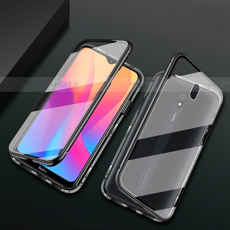 Custodia Lusso Alluminio Laterale Specchio 360 Gradi Cover per Xiaomi Redmi 8A