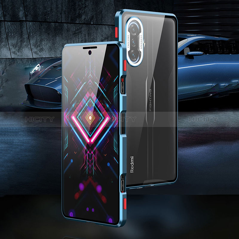 Custodia Lusso Alluminio Laterale Specchio 360 Gradi Cover per Xiaomi Redmi K40 Gaming 5G