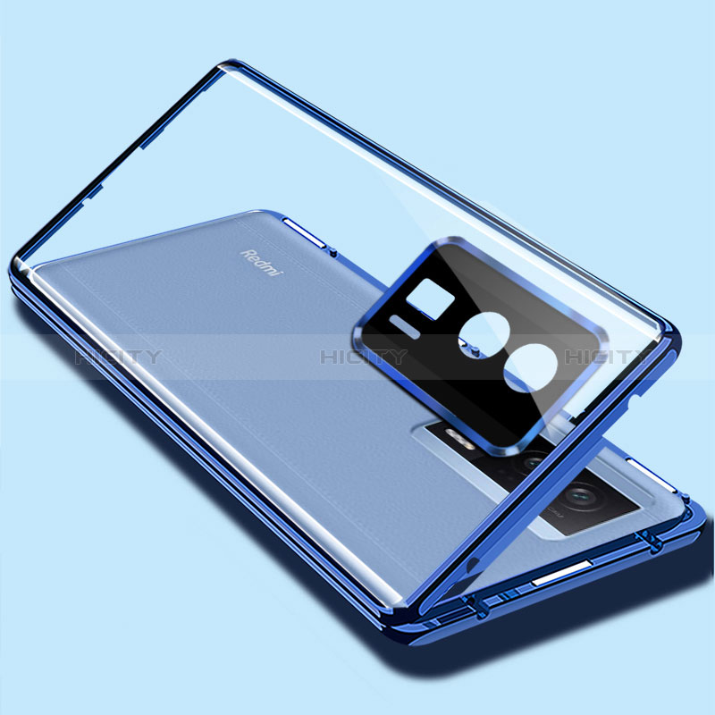 Custodia Lusso Alluminio Laterale Specchio 360 Gradi Cover per Xiaomi Redmi K60 5G