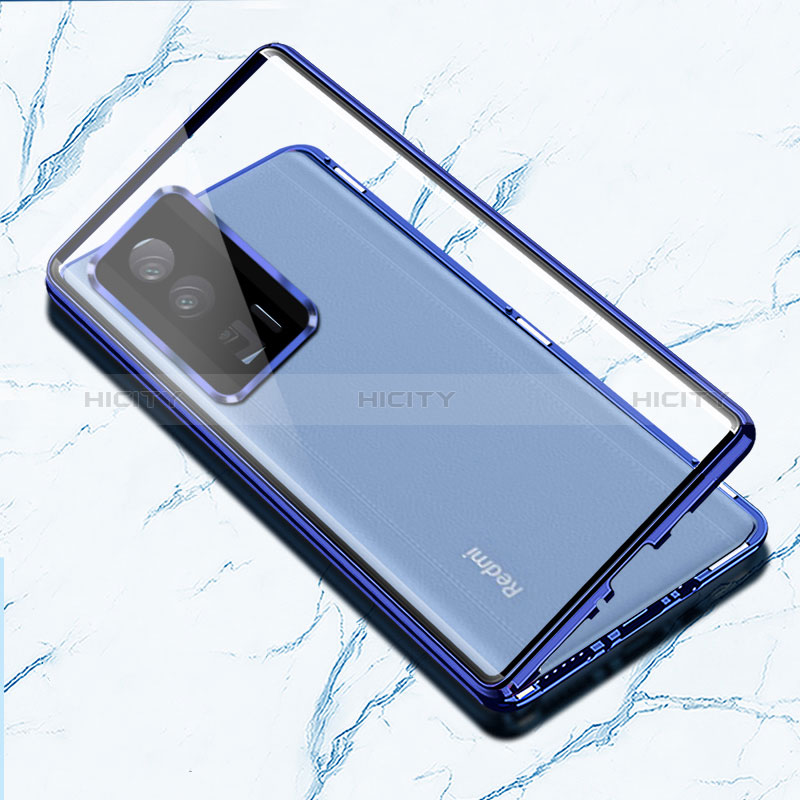 Custodia Lusso Alluminio Laterale Specchio 360 Gradi Cover per Xiaomi Redmi K60 Pro 5G