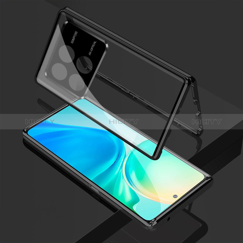 Custodia Lusso Alluminio Laterale Specchio 360 Gradi Cover per Xiaomi Redmi K70 5G