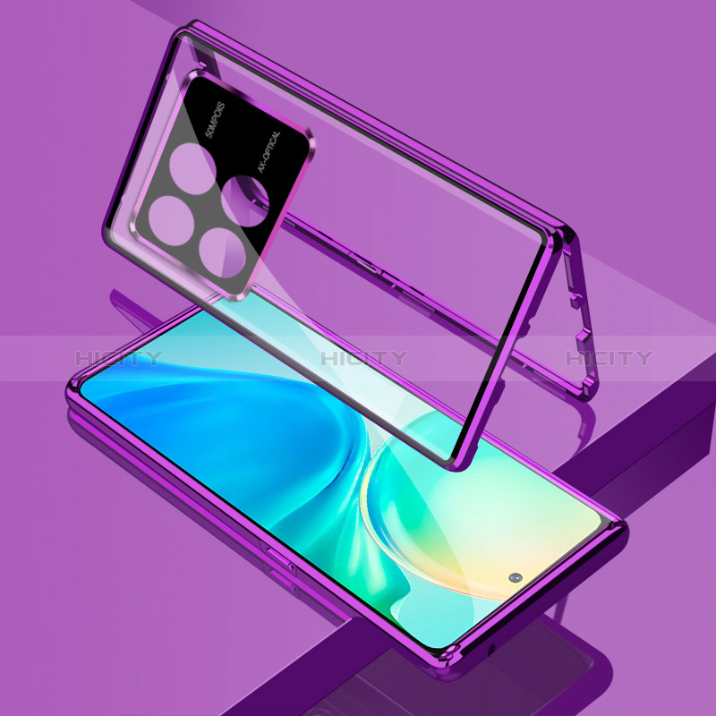 Custodia Lusso Alluminio Laterale Specchio 360 Gradi Cover per Xiaomi Redmi K70 Pro 5G